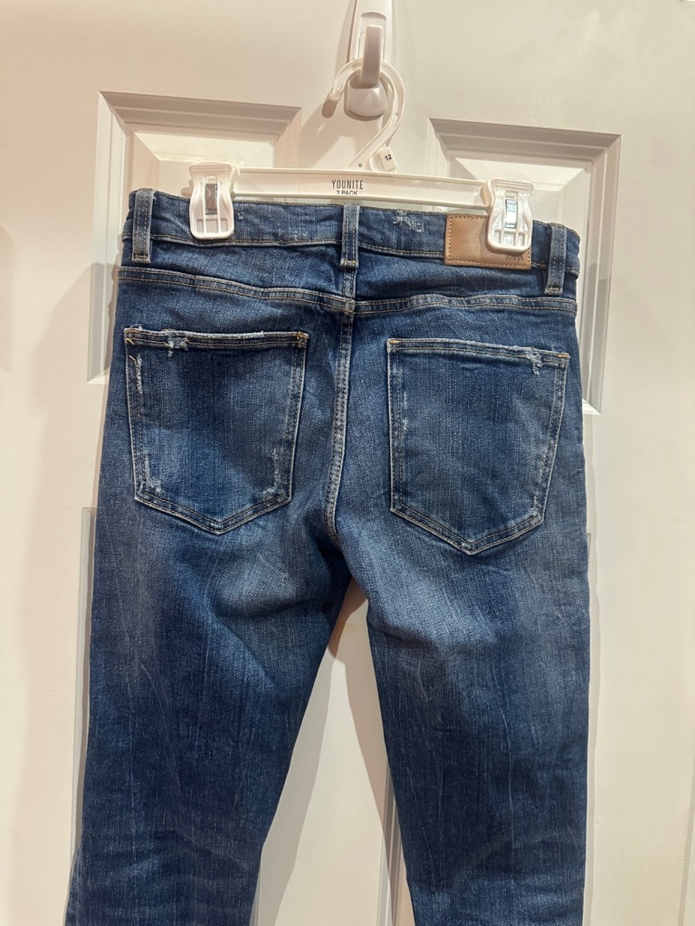Zara Dark Blue Distressed Skinny Jeans size 4 - Picture 6 of 8